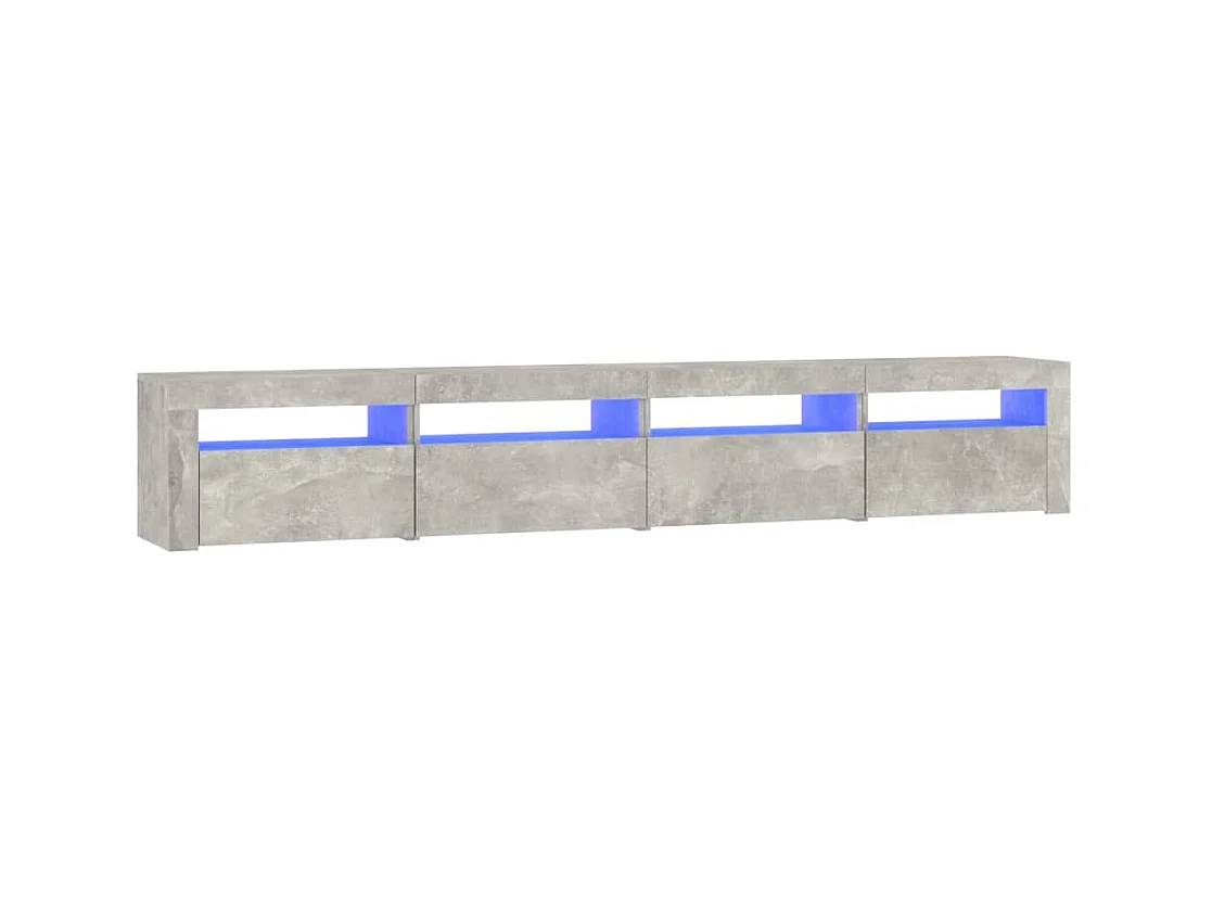 Cincinnatus  Tv-meubel met LED-verlichting 240x35x40 cm betongrijs