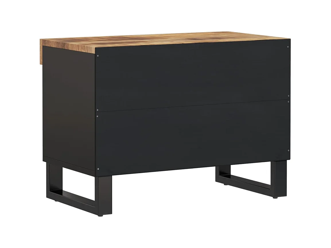 Nylvi  Meuble TV 60x33x43,5 cm bois massif de manguier