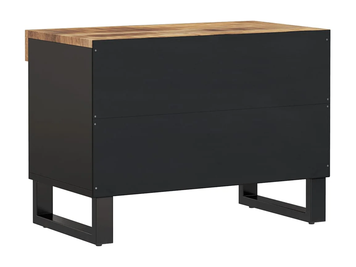 Nylvi  Mueble de TV madera maciza de mango 60x33x43,5 cm