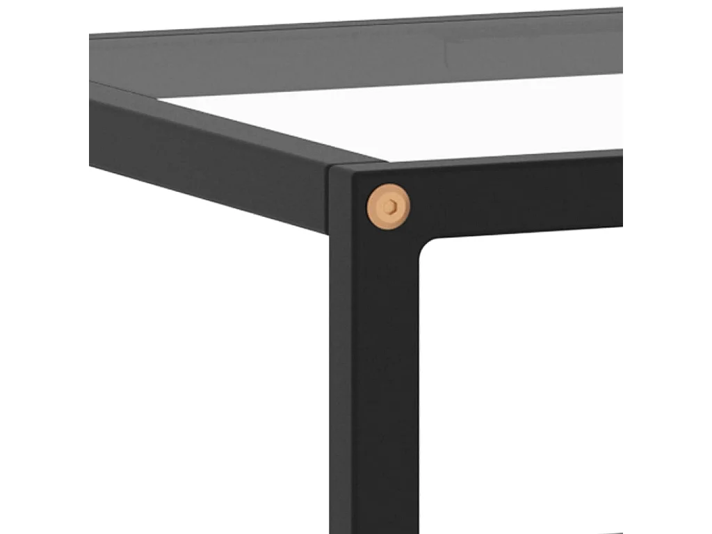 Iselin Marie  Meuble TV avec verre trempé Noir 100x40x40 cm