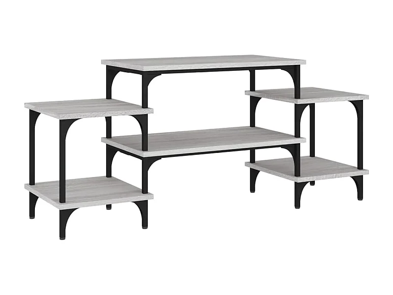 Rebecq  Mueble para TV madera contrachapada gris Sonoma 117x35x52 cm