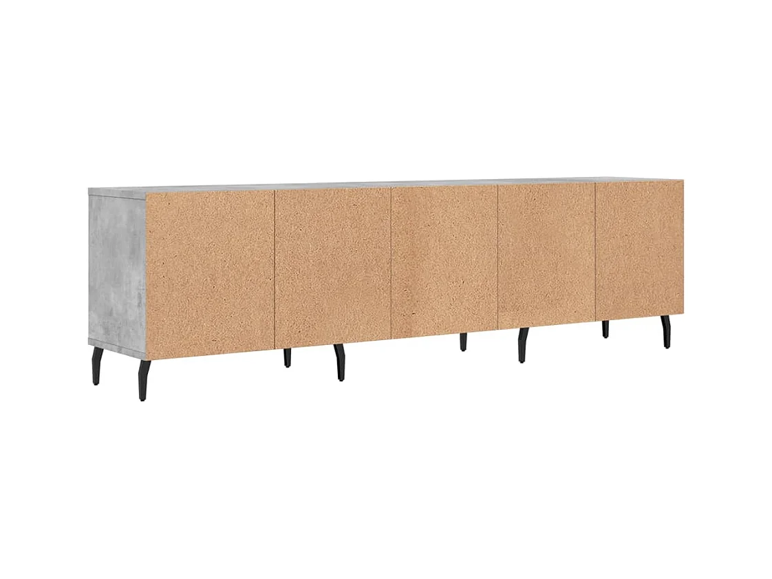 Lommel  Meuble TV gris béton 150x30x44,5 cm bois d'ingénierie