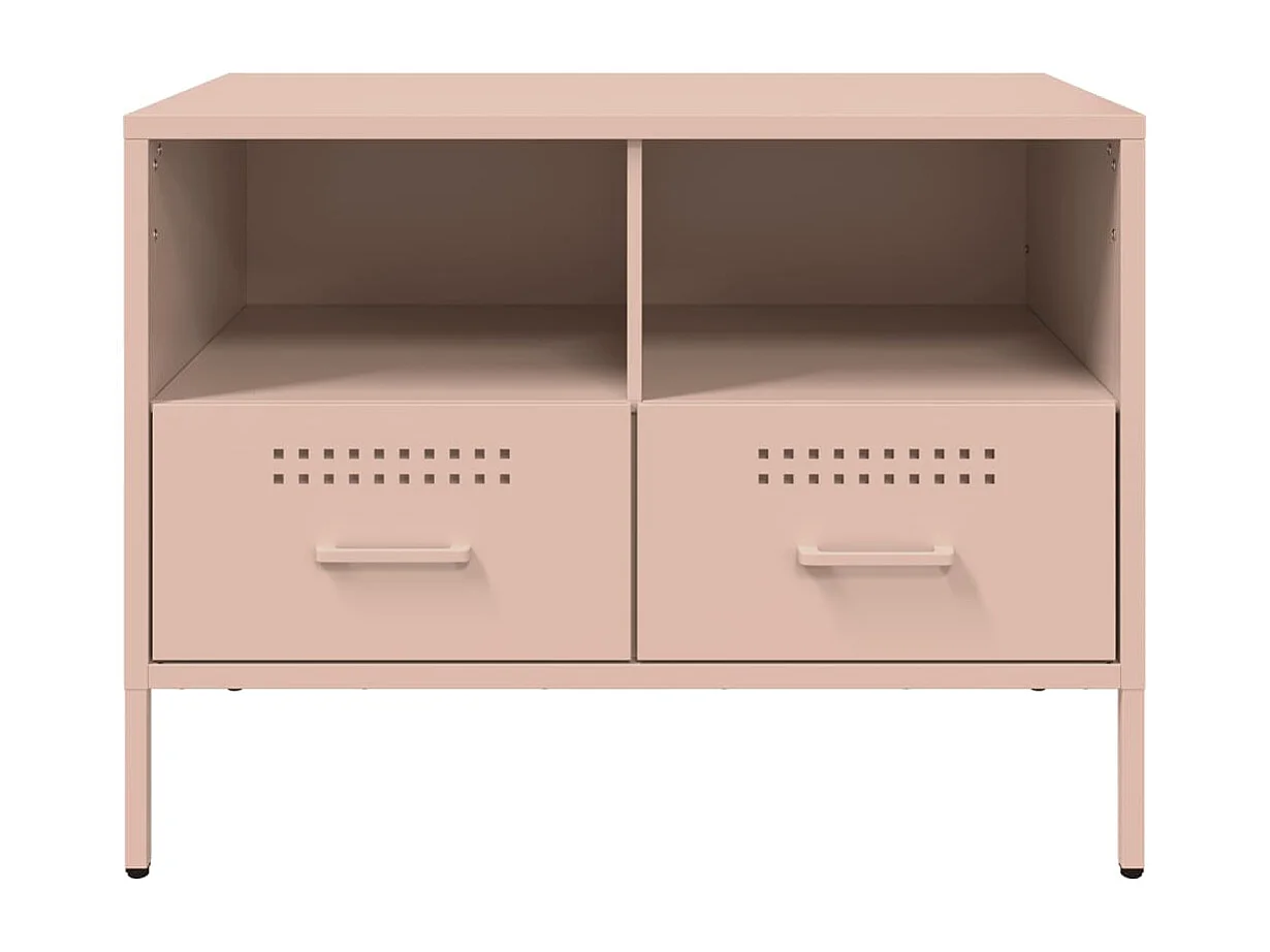 Dundrum  Mueble para TV acero rosa 68x39x50,5 cm