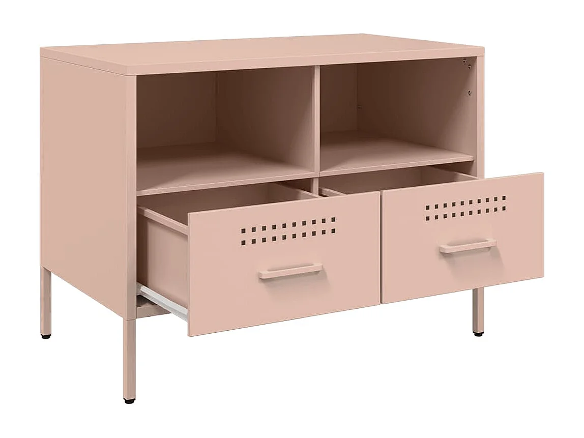 Dundrum  Mueble para TV acero rosa 68x39x50,5 cm