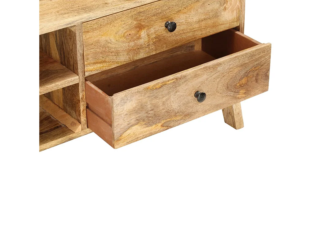 Garden Furniture -  Meuble TV 97 x 35 x 47 cm Bois de manguier massif