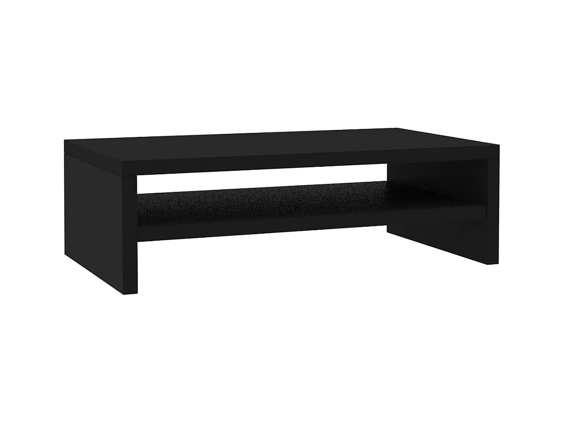 Prolenta Premium -  Monitorstandaard 42x24x13 cm bewerkt hout zwart