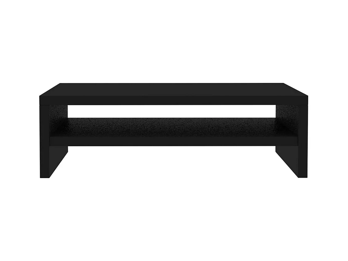 Prolenta Premium -  Monitorstandaard 42x24x13 cm bewerkt hout zwart