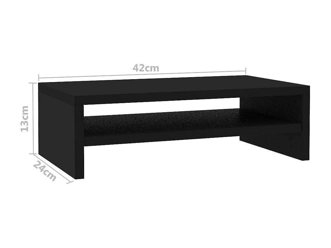 Prolenta Premium -  Support de moniteur Noir 42 x 24 x 13 cm Bois d'ingénierie