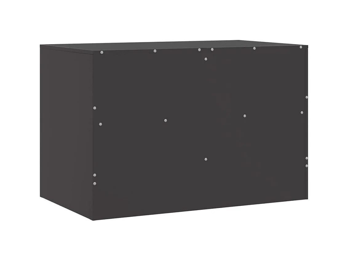 Amelie  Meubles TV 2 pcs noir 67x39x44 cm acier