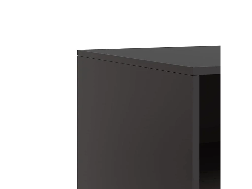 Amelie  Meubles TV 2 pcs noir 67x39x44 cm acier