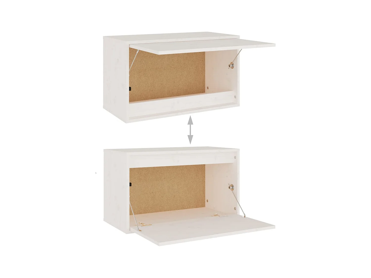 Léandre  Meubles TV 3 pcs Blanc Bois massif de pin