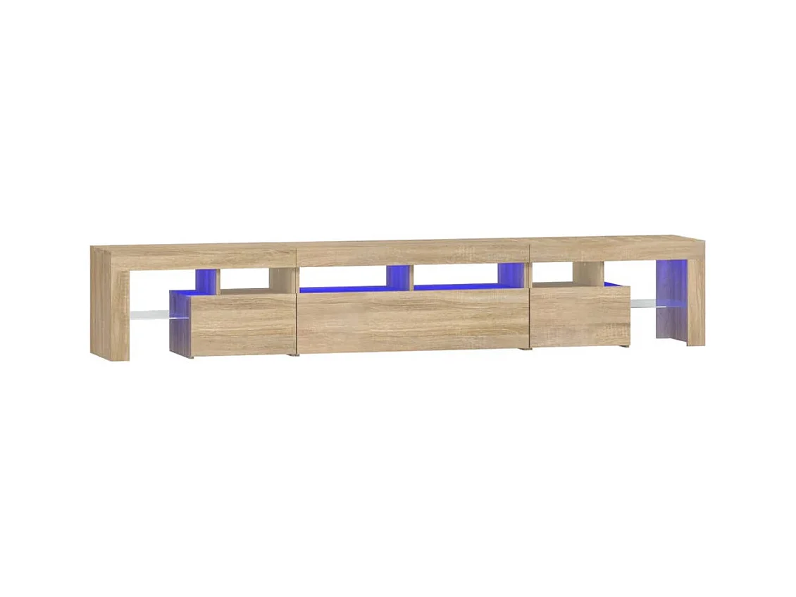 Tahlequah  Tv-meubel met LED-verlichting 230x36,5x40cm sonoma eikenkleurig