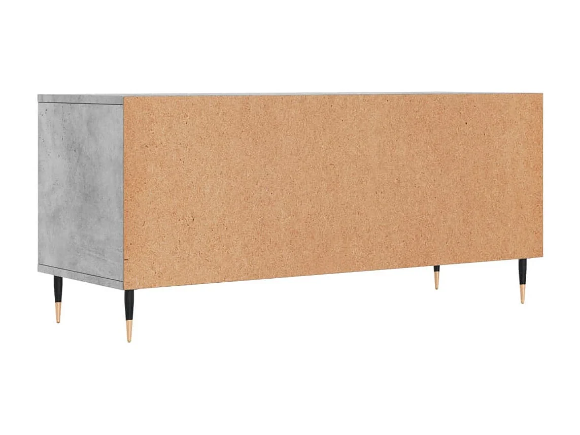 Milo  Mueble de TV madera contrachapada gris hormigón 100x34,5x44,5cm