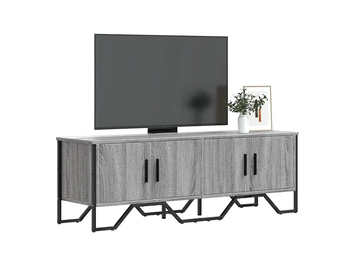 Yvan  Meuble TV sonoma gris 122x34x41 cm bois d'ingénierie