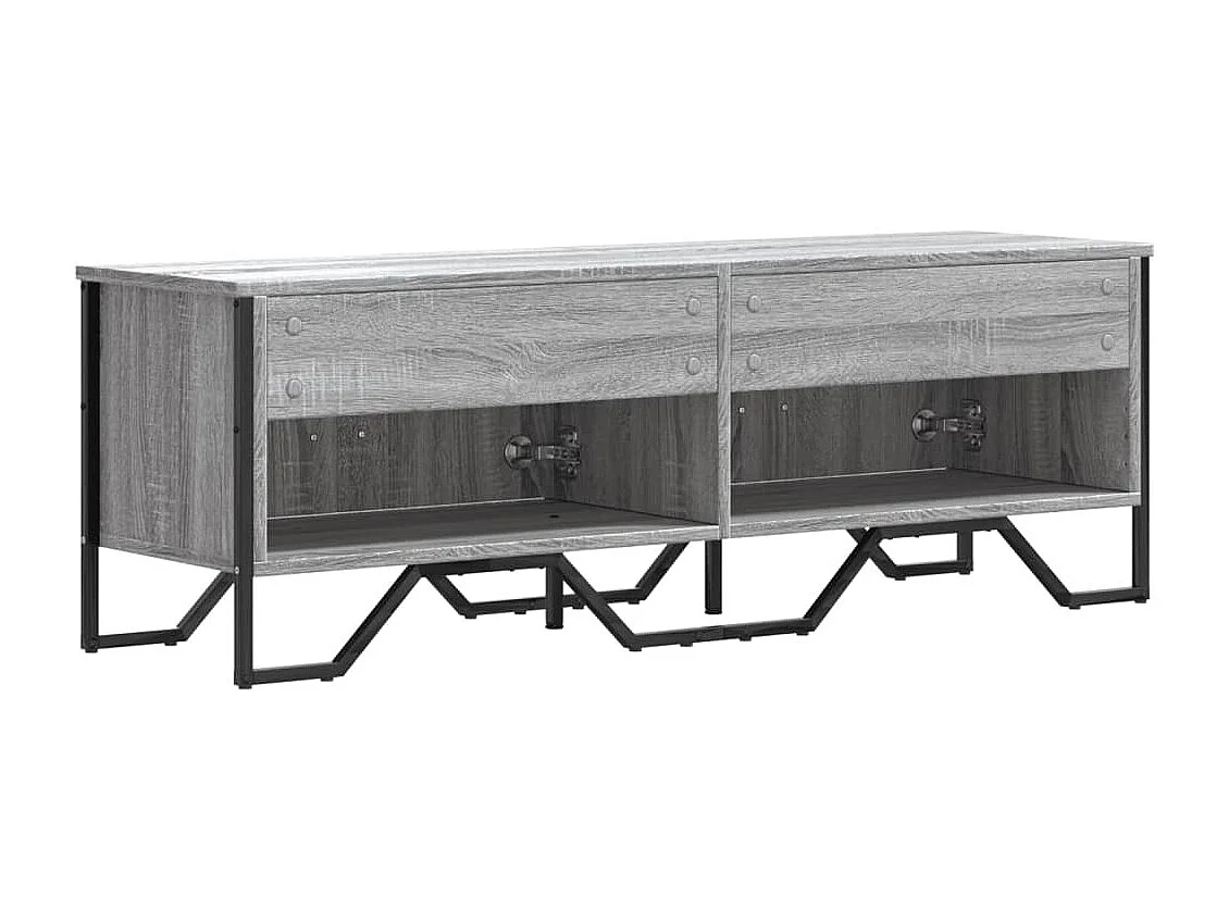 Yvan  Tv-meubel 122x34x41 cm bewerkt hout grijs sonoma eikenkleurig