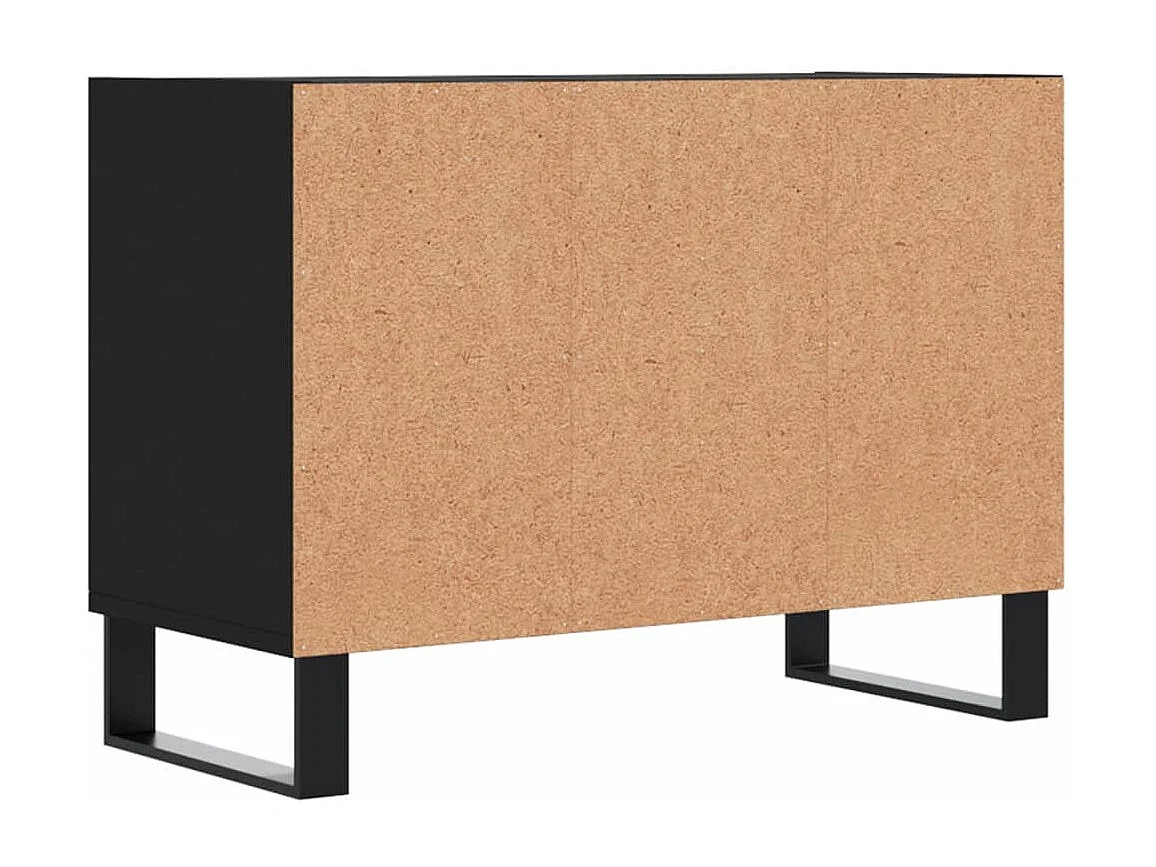 Iraan  Meuble TV noir 69,5 x 30 x 50 cm bois d'ingénierie