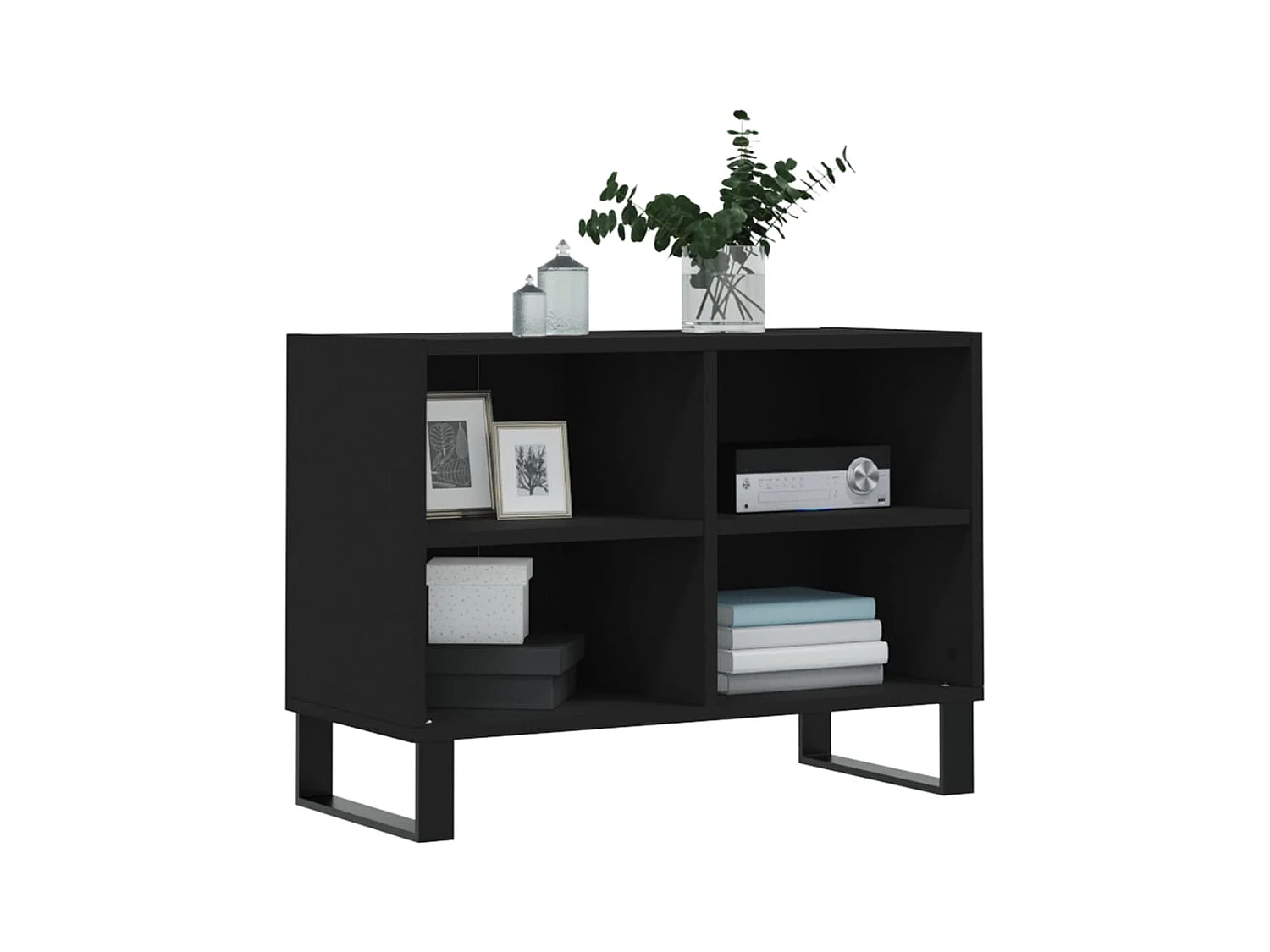 Iraan  Tv-meubel 69,5x30x50 cm bewerkt hout zwart