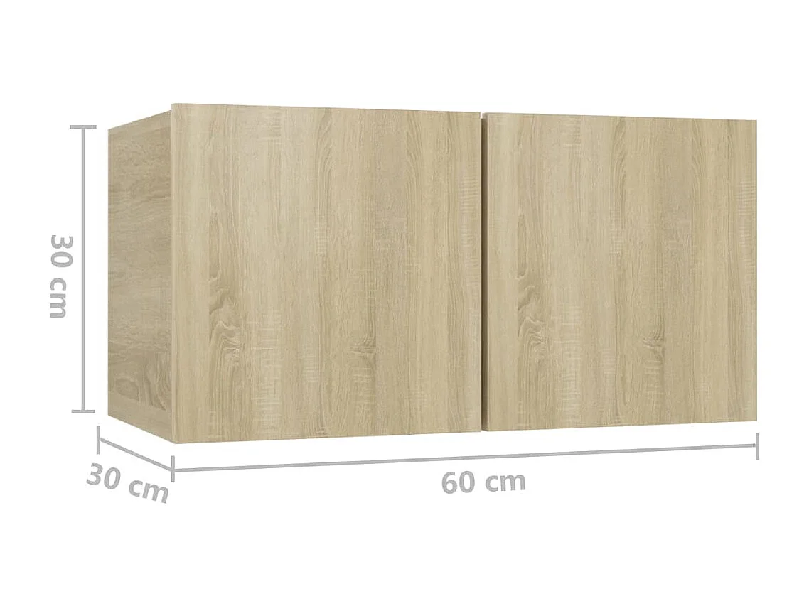 Masimo  Meubles TV suspendus 2 pcs Chêne sonoma 60x30x30 cm