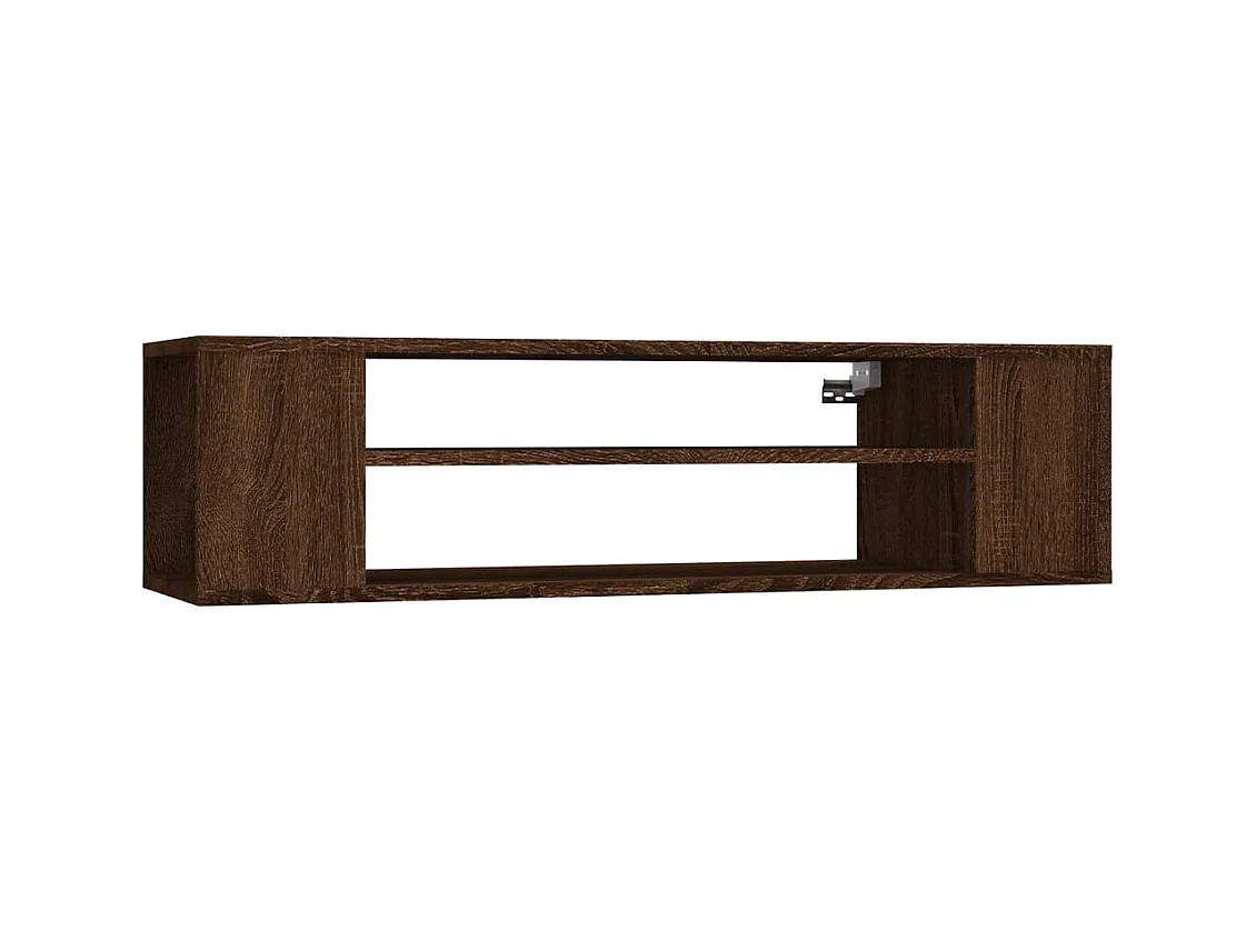 Saint-Quentin  Armoire TV suspendue Chêne marron 100x30x26,5cm Bois Ingénierie