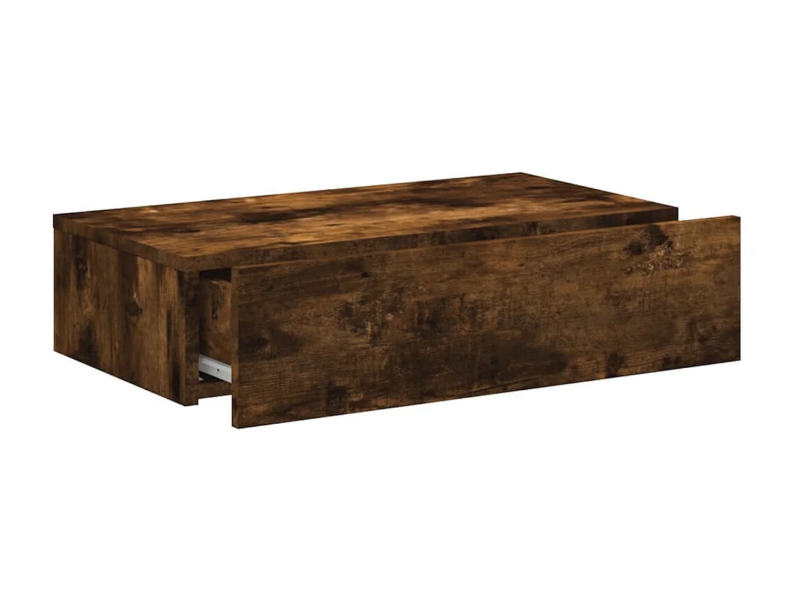 Felizia  Meuble TV avec éclairage LED chêne fumé 60x35x15,5 cm