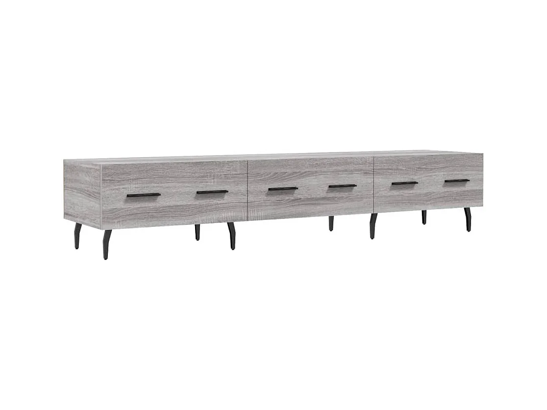 Jorven  Meuble TV sonoma gris 150x36x30 cm bois d'ingénierie