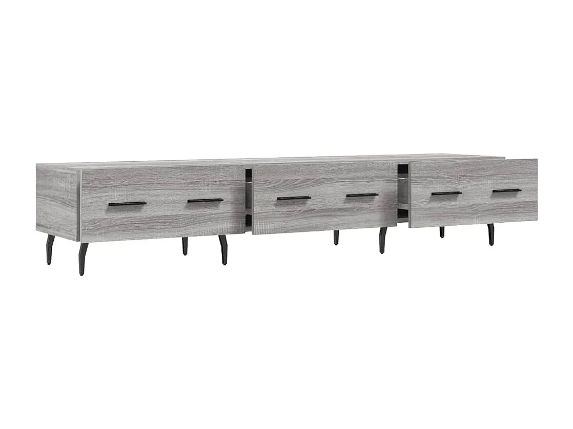 Jorven  Meuble TV sonoma gris 150x36x30 cm bois d'ingénierie
