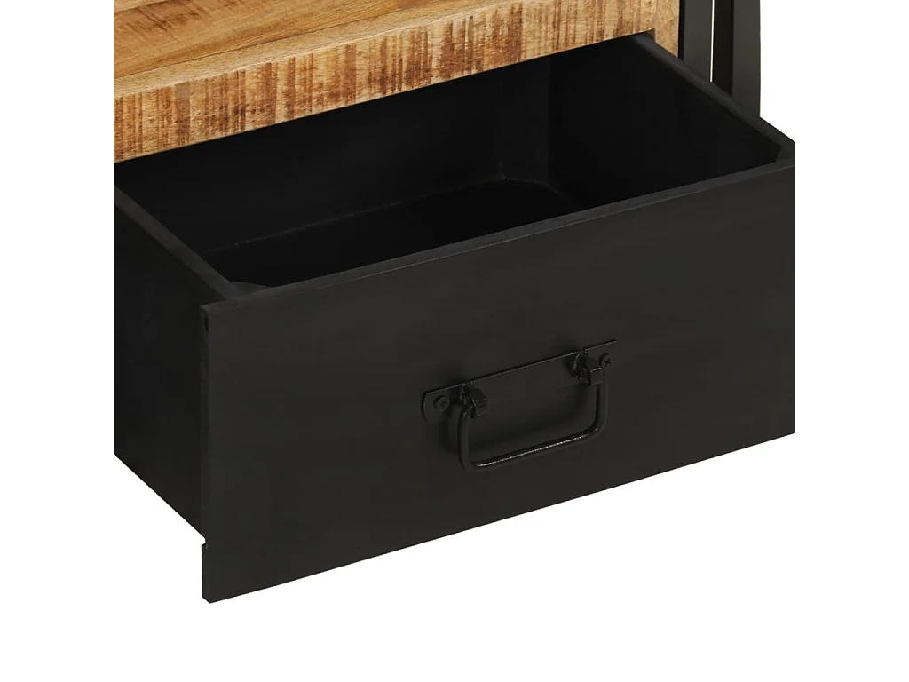 Claire-Aurore  Meuble TV 120x30x40 cm Bois massif de manguier