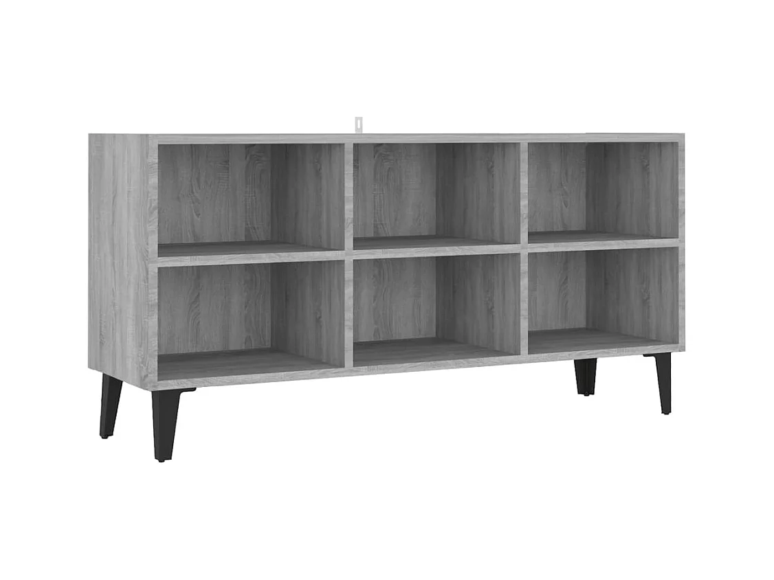 Eadestown  Meuble TV avec pieds en métal Sonoma gris 103,5x30x50 cm