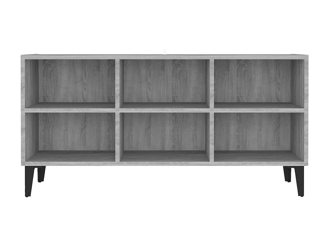 Eadestown  Meuble TV avec pieds en métal Sonoma gris 103,5x30x50 cm