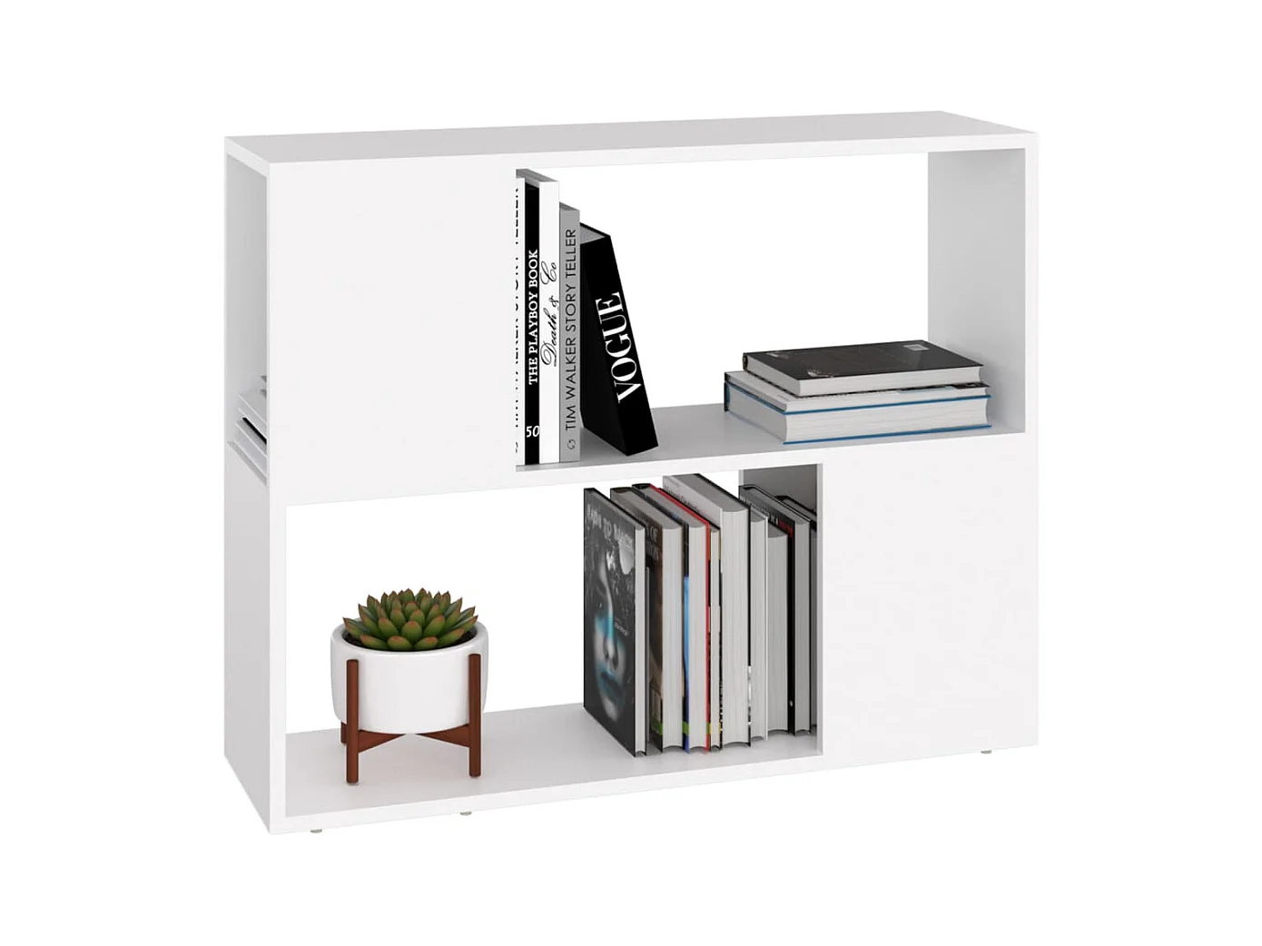 Norman  Mueble para TV madera contrachapada blanco 80x24x63 cm