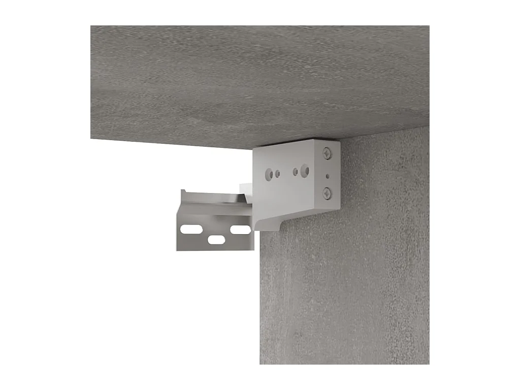 Mitchel  Meuble TV Gris béton 80x30x30 cm Bois d’ingénierie