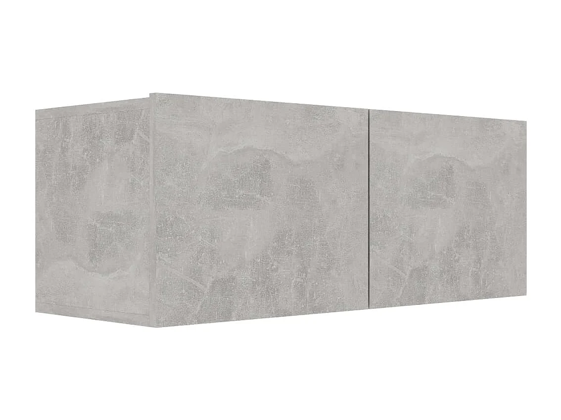 Mitchel  Meuble TV Gris béton 80x30x30 cm Bois d’ingénierie