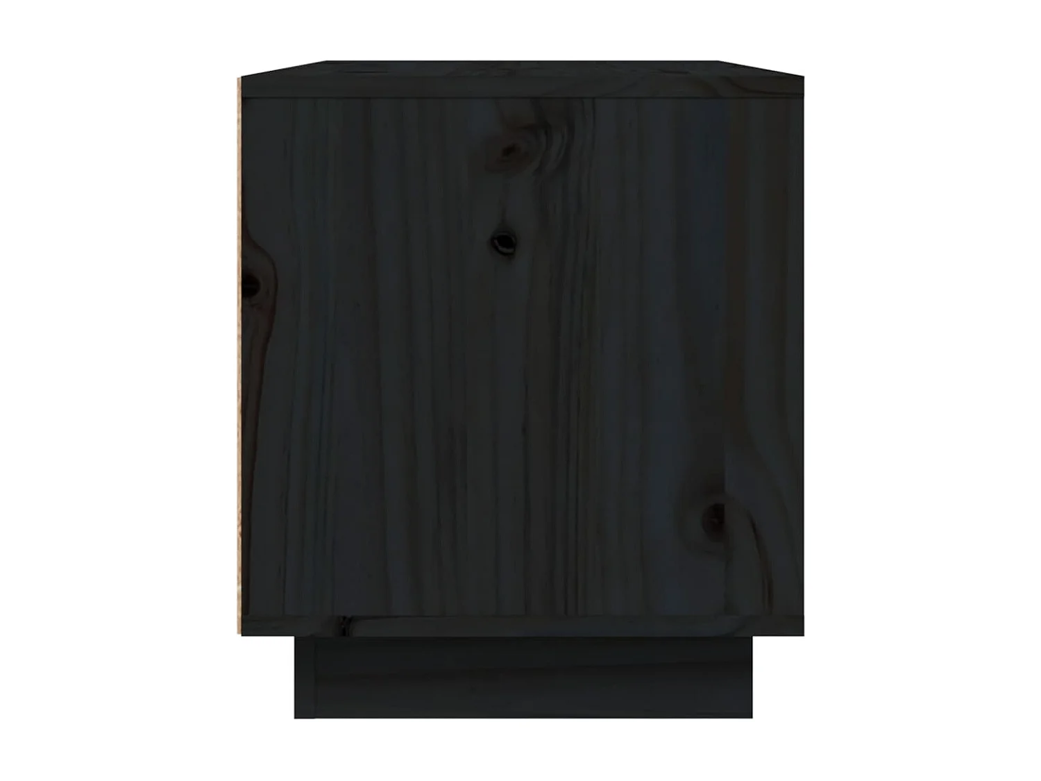 Harry Dean  Meuble TV Noir 80x35x40,5 cm Bois de pin massif