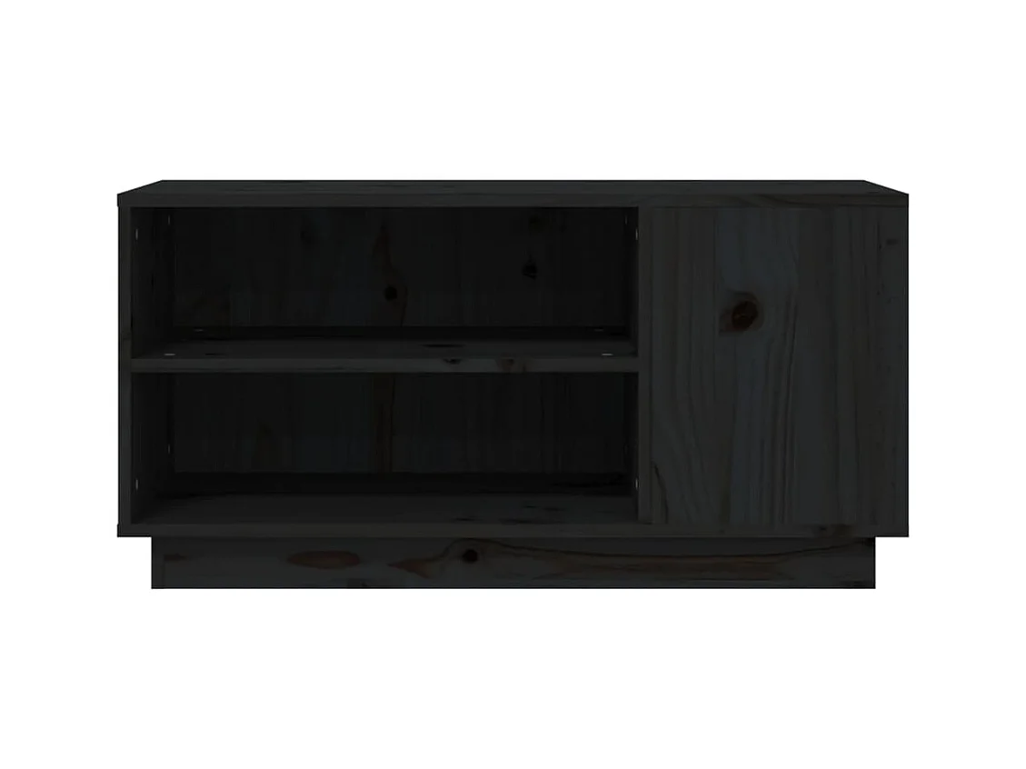 Harry Dean  Tv-meubel 80x35x40,5 cm massief grenenhout zwart