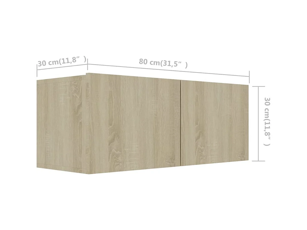Olivia  Meubles TV 3 pcs Chêne sonoma Bois d'ingénierie