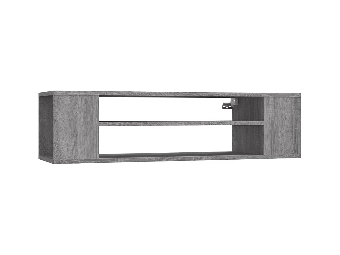 Saint-Quentin  Mueble de TV colgante madera contrachapada gris 100x30x26,5 cm