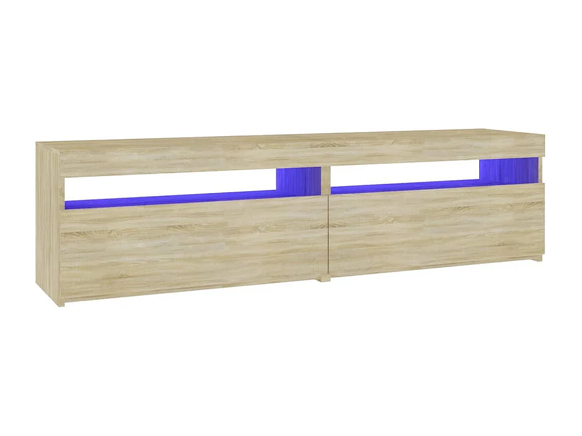 Ilion  Muebles de TV con luces LED 2 unidades roble Sonoma 75x35x40 cm