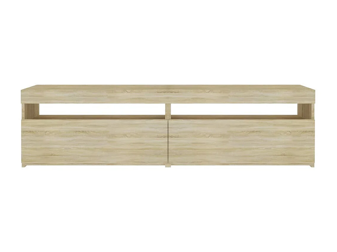 Ilion  Muebles de TV con luces LED 2 unidades roble Sonoma 75x35x40 cm