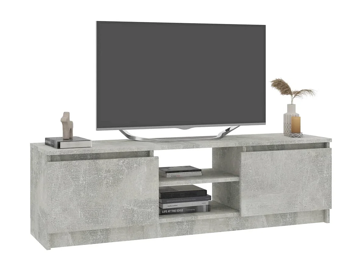 Gene Scott  Mueble para TV de aglomerado gris hormigón 120x30x35,5 cm