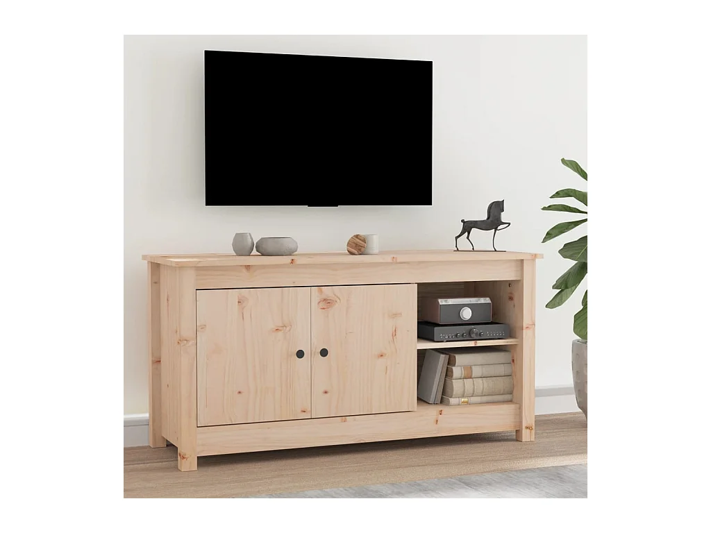 Clinton Corners  Mueble de TV de madera maciza de pino 103x36,5x52 cm