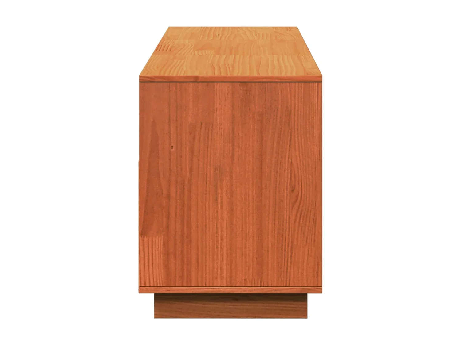 Sybe  Tv-meubel 140x37x50 cm massief grenenhout wasbruin