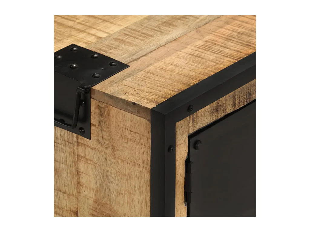 Garden Furniture -  Meuble TV 110x31x46 cm Bois de manguier brut