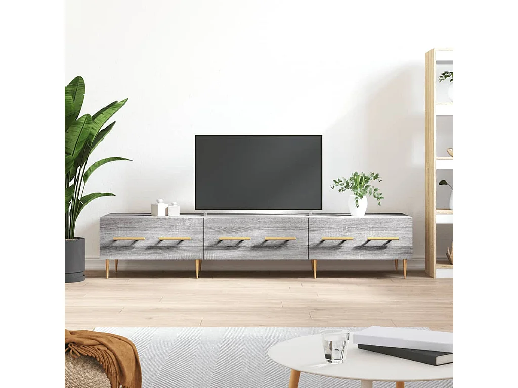 Sidney  Meuble TV sonoma gris 150x36x30 cm bois d'ingénierie