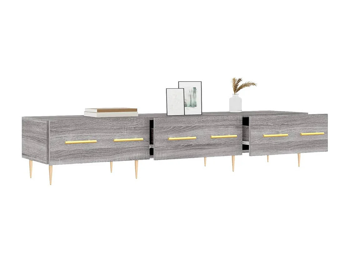 Sidney  Meuble TV sonoma gris 150x36x30 cm bois d'ingénierie