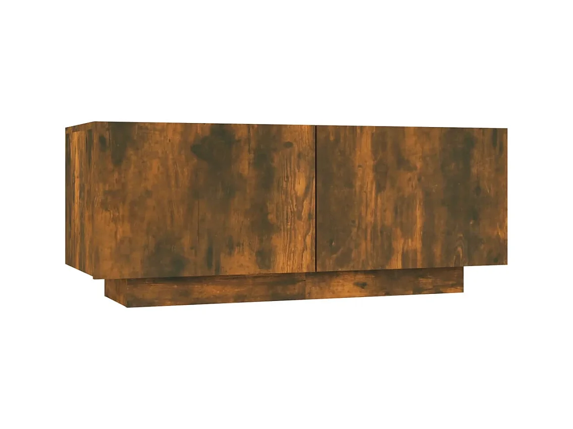 Westwego  Meuble TV Chêne fumé 100x35x40 cm Bois d'ingénierie