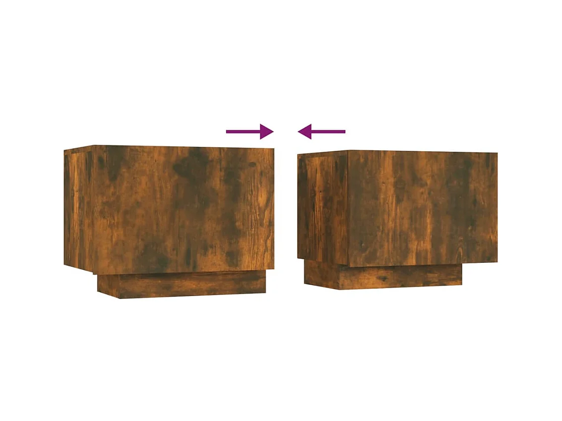 Westwego  Meuble TV Chêne fumé 100x35x40 cm Bois d'ingénierie