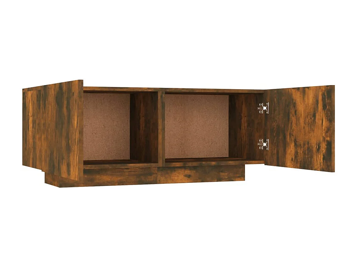 Westwego  Tv-meubel 100x35x40 cm bewerkt hout gerookt eikenkleurig