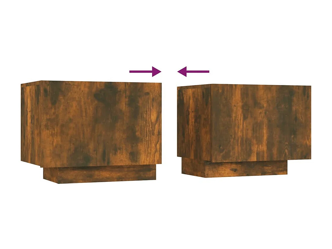 Westwego  Tv-meubel 100x35x40 cm bewerkt hout gerookt eikenkleurig