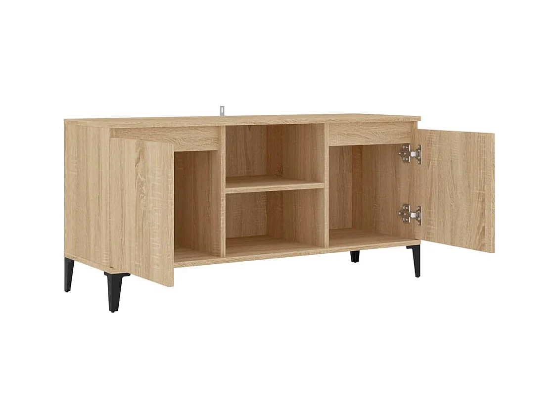 Billie  Tv-meubel met metalen poten 103,5x35x50 cm sonoma eikenkleurig