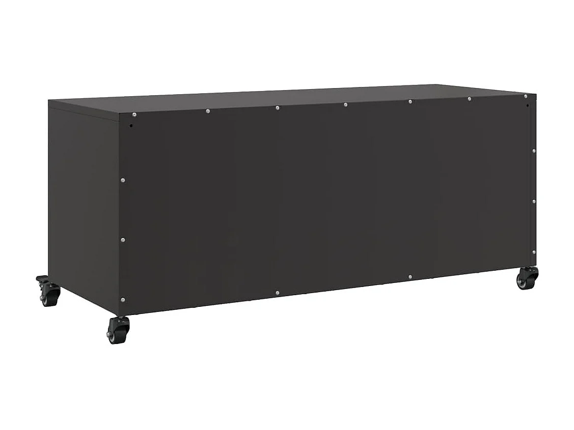 Tours  Mueble para TV acero negro 100,5x39x43,5 cm